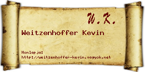 Weitzenhoffer Kevin névjegykártya